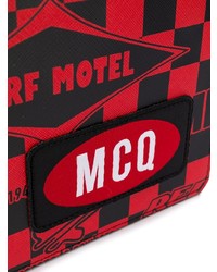 Pochette in pelle stampata rossa di McQ Alexander McQueen