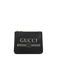 Pochette stampata nera di Gucci