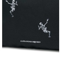 Pochette stampata nera di Alexander McQueen