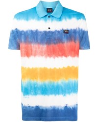 Polo effetto tie-dye multicolore di Paul & Shark