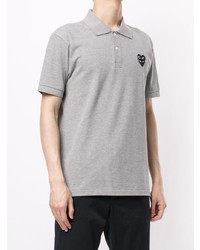 Polo ricamato grigio di Comme Des Garcons Play