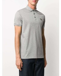 Polo ricamato grigio di Ralph Lauren Purple Label