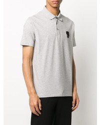 Polo ricamato grigio di Karl Lagerfeld