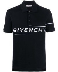 Polo ricamato nero e bianco di Givenchy