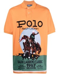 Polo stampato arancione di Polo Ralph Lauren