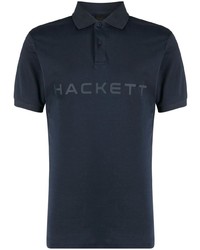 Polo stampato blu scuro di Hackett