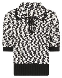 Polo stampato nero e bianco di Dolce & Gabbana