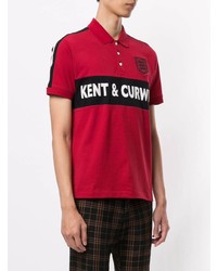 Polo stampato rosso di Kent & Curwen