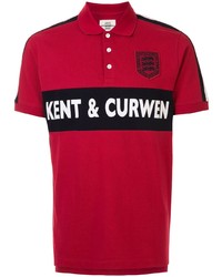 Polo stampato rosso di Kent & Curwen