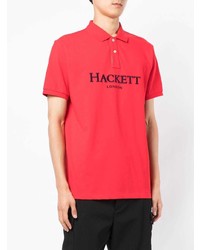Polo stampato rosso di Hackett