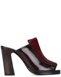 Sabot in pelle bordeaux di Opening Ceremony