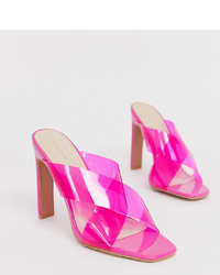 Sabot in pelle fucsia di PrettyLittleThing