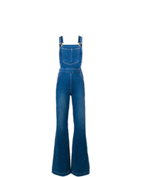 Salopette di jeans blu di Frame Denim
