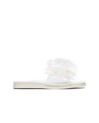 Sandali con tacco a fiori bianchi di Simone Rocha