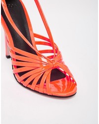 Sandali con tacco arancioni di Asos