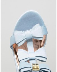 Sandali con tacco azzurri di Ted Baker
