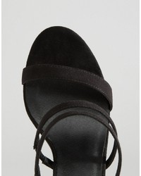Sandali con tacco decorati neri di Asos