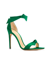 Sandali con tacco di raso verdi di Alexandre Birman