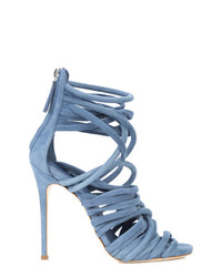 Sandali con tacco in pelle azzurri di Giuseppe Zanotti Design