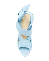 Sandali con tacco in pelle azzurri di Alexandre Birman