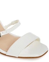 Sandali con tacco in pelle bianchi di Asos