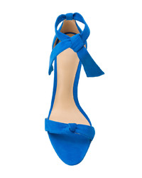 Sandali con tacco in pelle blu di Alexandre Birman