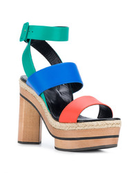 Sandali con tacco in pelle multicolori di Pierre Hardy