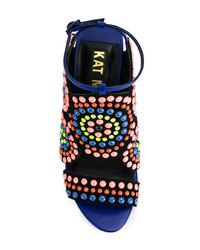 Sandali con tacco in pelle multicolori di Kat Maconie