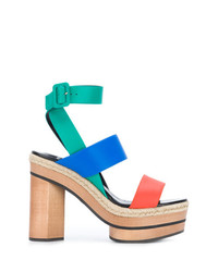 Sandali con tacco in pelle multicolori di Pierre Hardy
