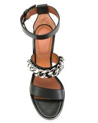 Sandali con tacco in pelle neri di Givenchy
