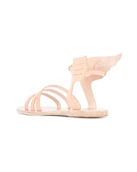 Sandali con tacco in pelle rosa di Ancient Greek Sandals