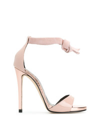 Sandali con tacco in pelle rosa di Marc Ellis