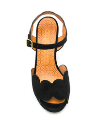 Sandali con tacco in pelle scamosciata neri di Chie Mihara