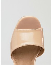 Sandali con tacco marrone chiaro di Asos