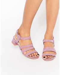 Sandali con tacco viola chiaro di Asos