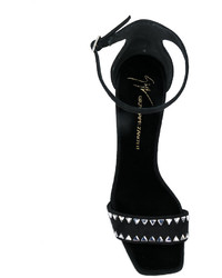 Sandali decorati neri di Giuseppe Zanotti Design
