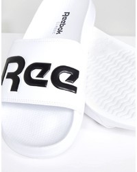 Sandali di gomma bianchi e neri di Reebok