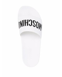Sandali di gomma stampati bianchi di Moschino