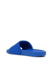 Sandali di gomma stampati blu di VERSACE JEANS COUTURE