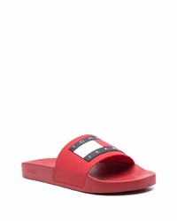 Sandali di gomma stampati rossi di Tommy Jeans