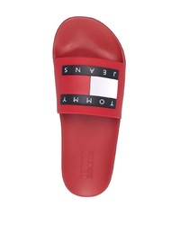 Sandali di gomma stampati rossi di Tommy Jeans