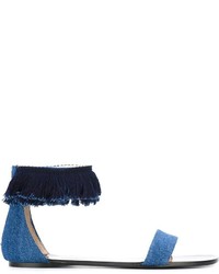 Sandali di jeans blu scuro di Anna Baiguera