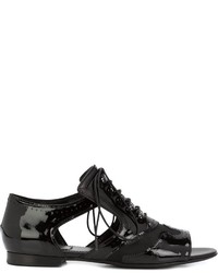 Sandali di pizzo neri di Givenchy