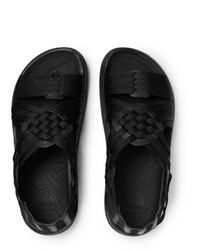 Sandali di tela tessuti neri di Malibu