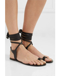 Sandali gladiatore in pelle neri di Atp Atelier