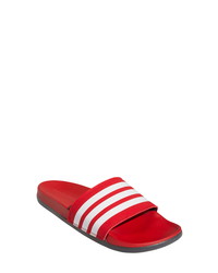 Sandali in pelle a righe orizzontali rossi