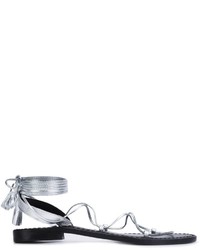 Sandali in pelle argento di Anine Bing