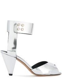 Sandali in pelle argento di Etoile Isabel Marant