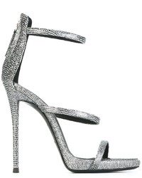 Sandali in pelle argento di Giuseppe Zanotti Design