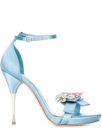 Sandali in pelle azzurri di Alexander McQueen